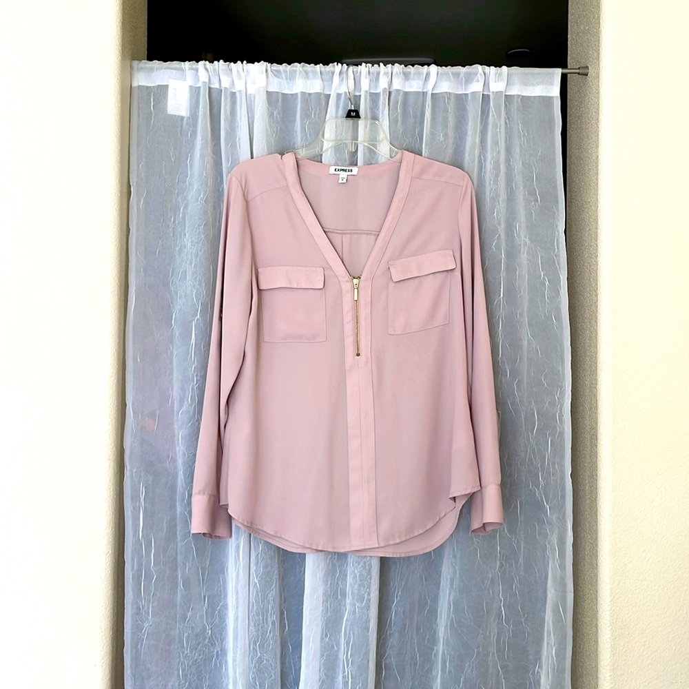 Express Mauve Dress Blouse M
